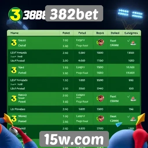 Opções de apostas disponíveis no 382bet